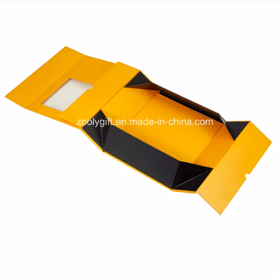 Printed Durable Folding Cardboard Paper Box with Clear Window