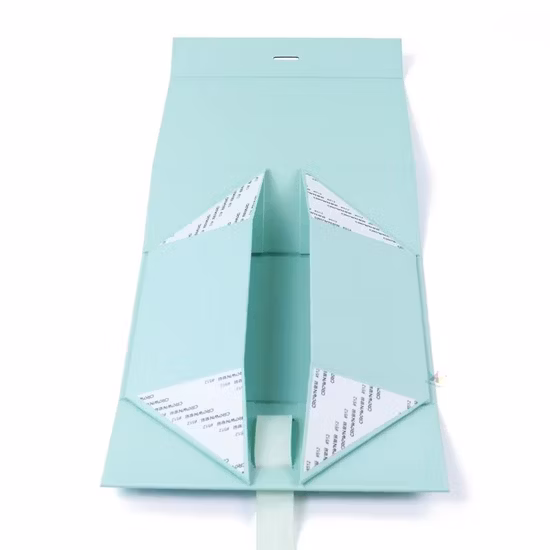 Foldable Cardboard Cosmetics Makeup Jewelry Clothes Magnetic Paper Gift Packing Box for Watch Wedding Party Festival Gift Packaging with Ribbon